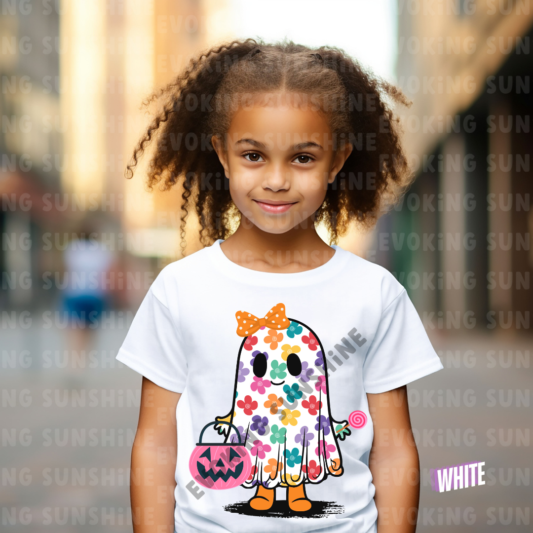 Sweet and Spooky Halloween Ghost Cute Ghost - Halloween T-Shirt - Kids Tee