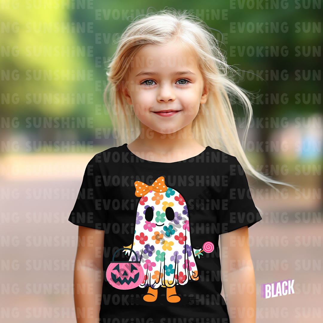 Sweet and Spooky Halloween Ghost Cute Ghost - Halloween T-Shirt - Kids Tee