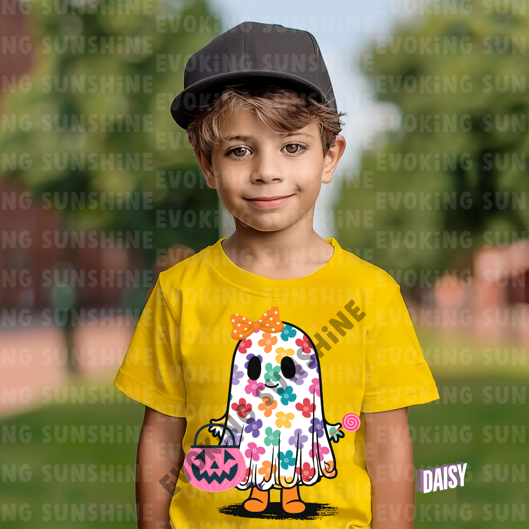 Sweet and Spooky Halloween Ghost Cute Ghost - Halloween T-Shirt - Kids Tee