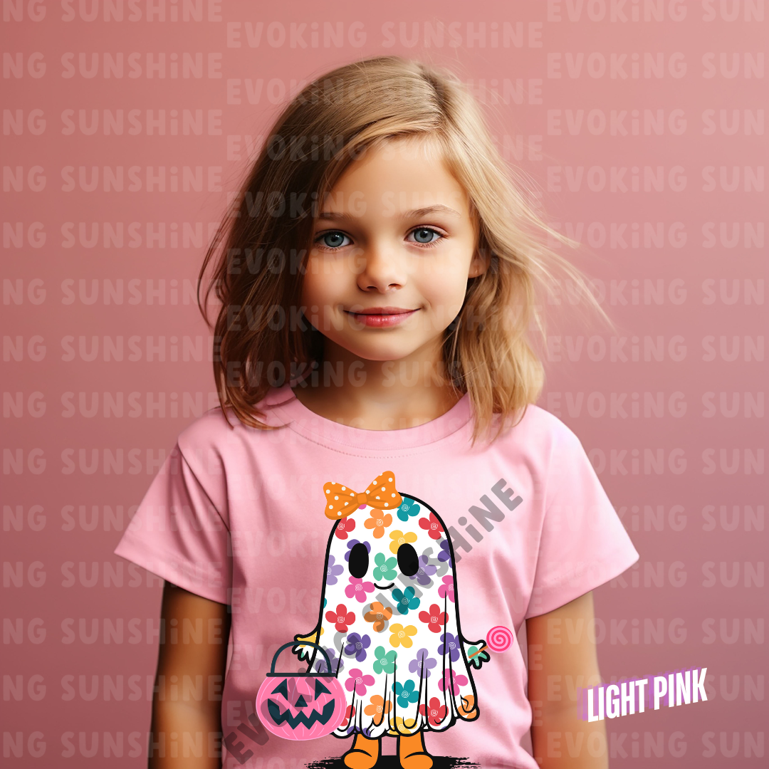 Sweet and Spooky Halloween Ghost Cute Ghost - Halloween T-Shirt - Kids Tee