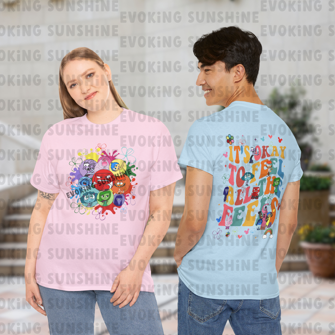 Inside Out 2 All Characters Unisex Tee, Feelings Movie Shirt, Emotions Graphic Top, Chunky Font Tee, Fun Movie Shirt, Pixar Tee