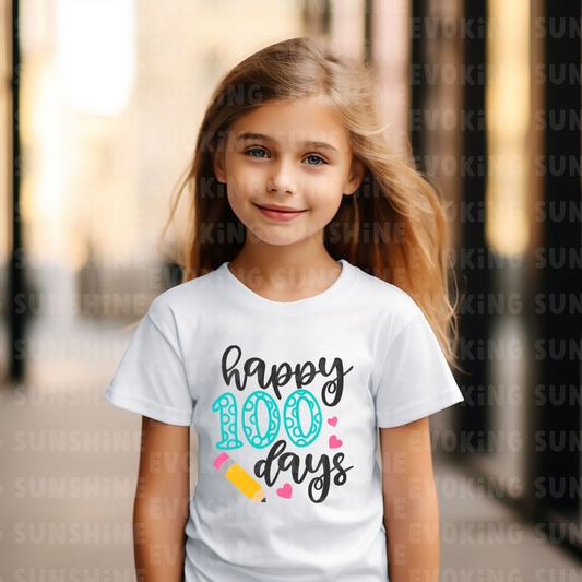 Happy 100 Days of School Shirt - Youth, School Spirit