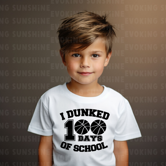 100 Day of School Basketball T-Shirt, School Spirt, Youth shirt