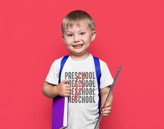 Preschool Back-to-School Lightning Bolt Shirt, Back-to-School, First Day of School, Preschool, MDO, Mothers Day Out, Toddler T-Shirt