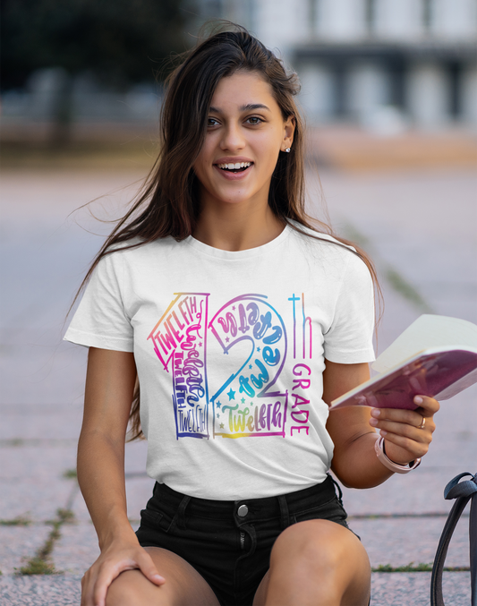 12th Grade Celebration Short Sleeve , High School, School Year, 12 grade, Senior Year, Senior Class