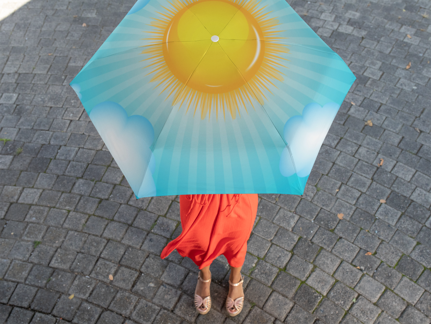 Sunshine on a Rainy Day Umbrella - Bright and Cheerful Umbrella