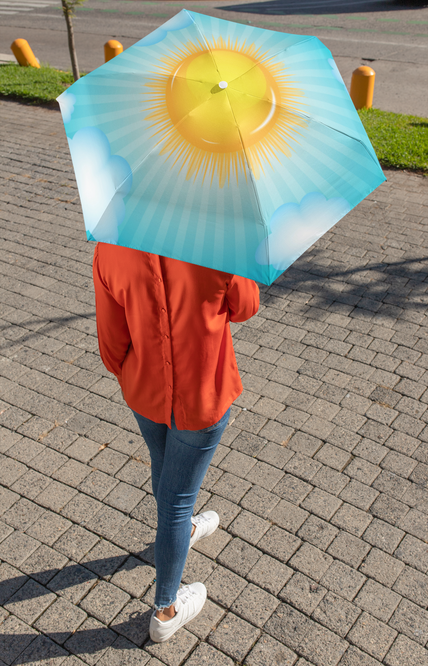 Sunshine on a Rainy Day Umbrella - Bright and Cheerful Umbrella
