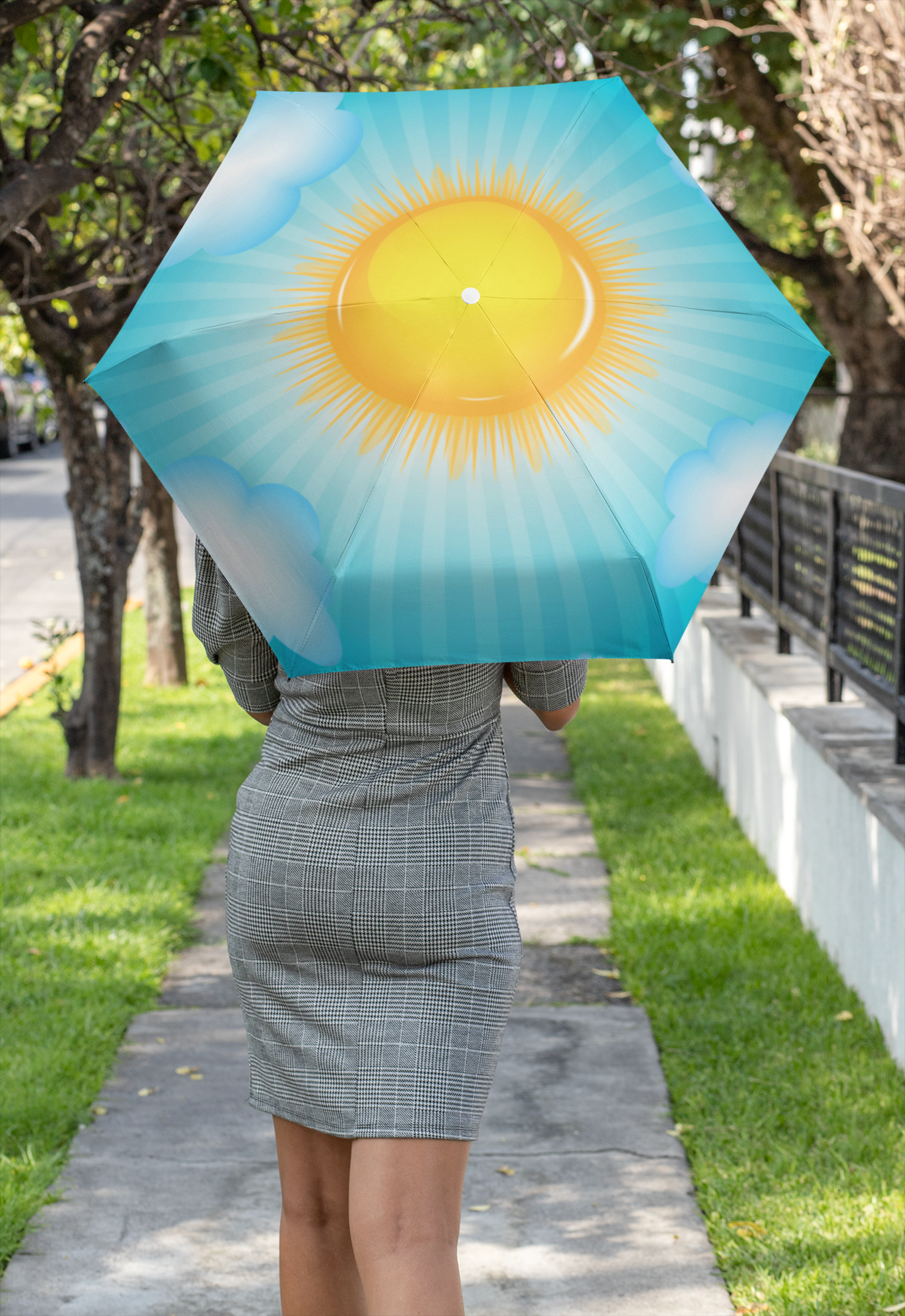 Sunshine on a Rainy Day Umbrella - Bright and Cheerful Umbrella