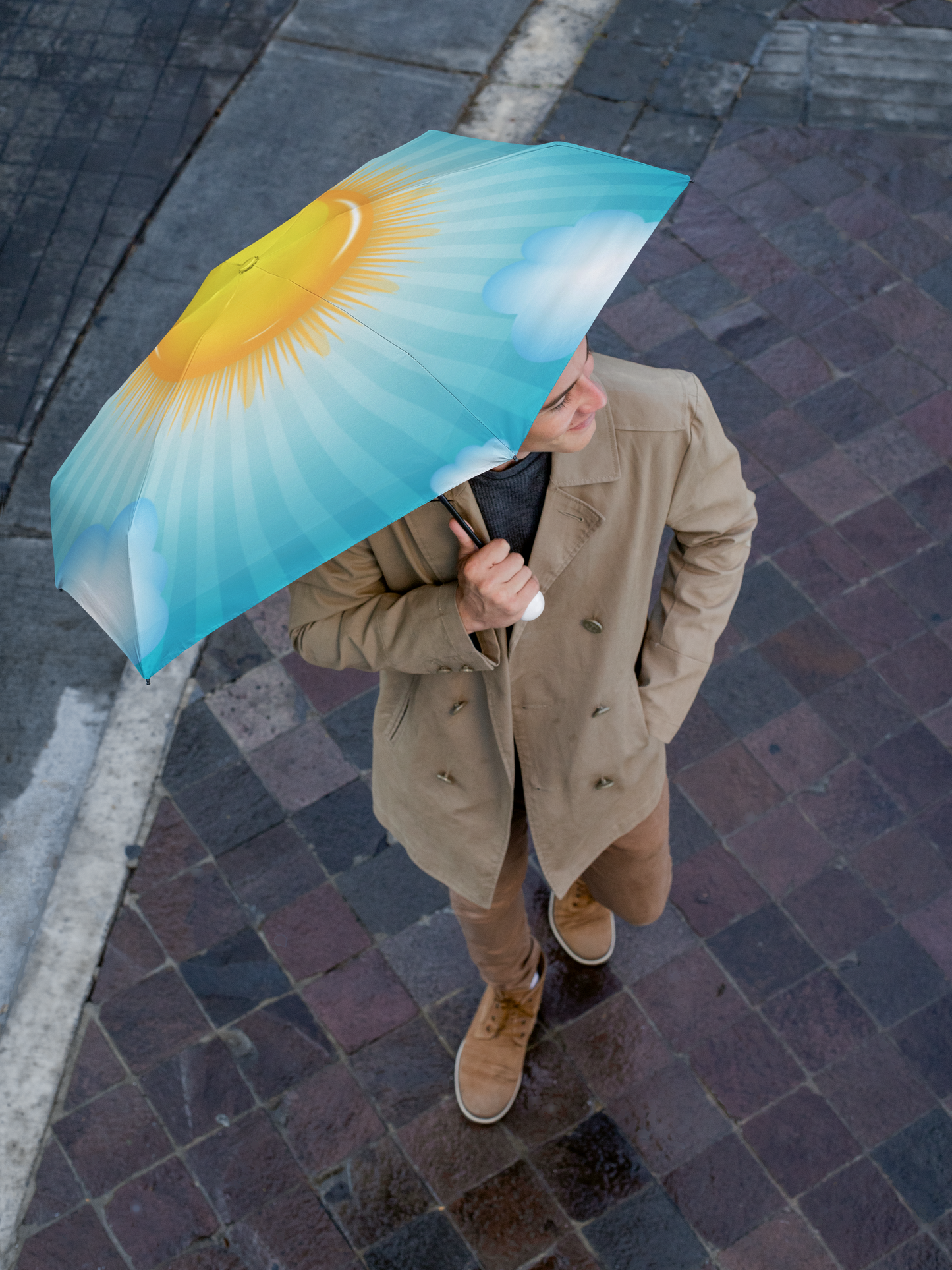 Sunshine on a Rainy Day Umbrella - Bright and Cheerful Umbrella